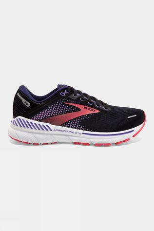Brooks Womens Adrenaline GTS 22  Shoes Black/Purple/Coral